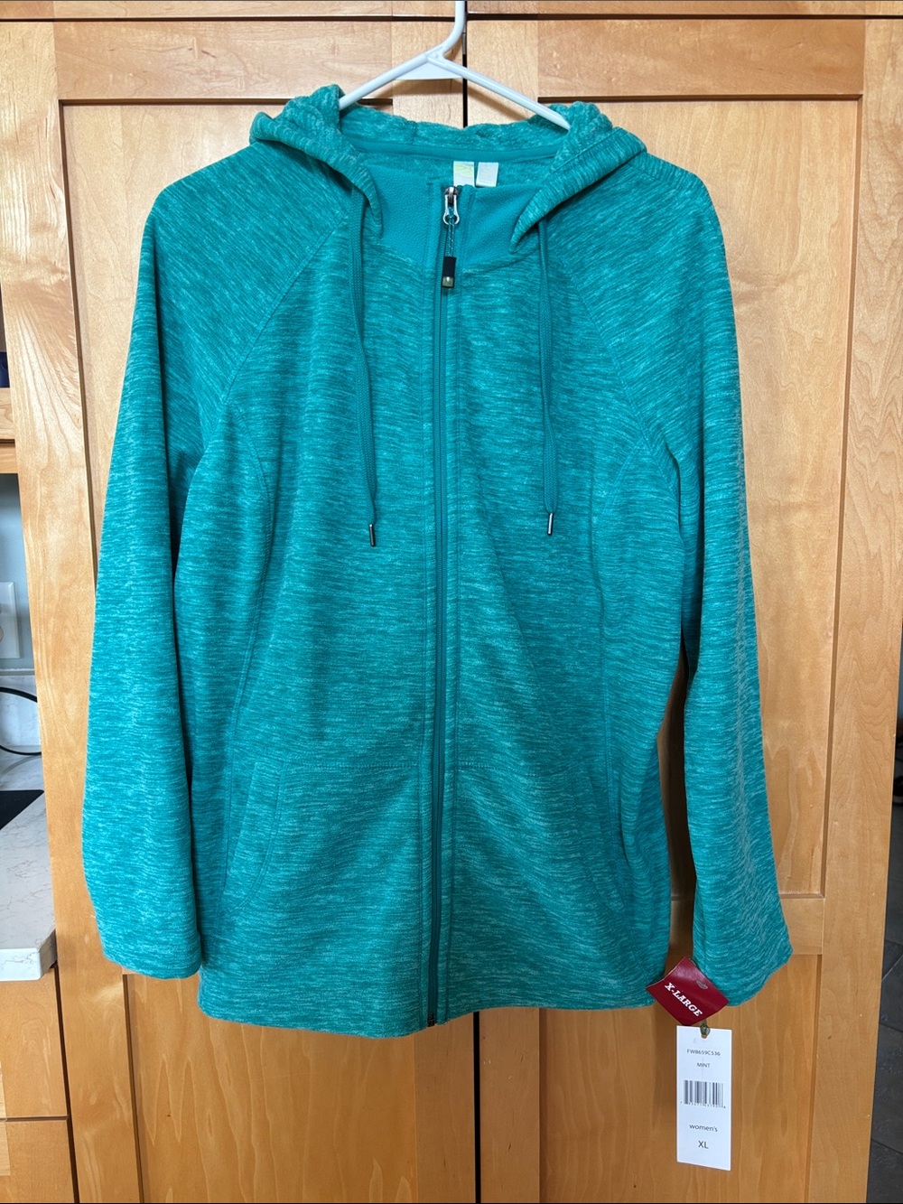GreenTea women’s zip up teal green jacket size extra large
